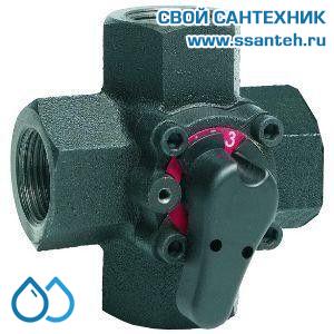 10278 Honeywell V5442A1048 Клапан четырехходовой поворотный муфтовый, PN6, DN25, Kvs 10, 2…110 °C