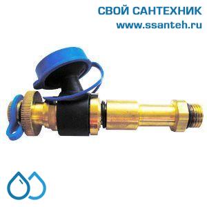 14493 HERZ, 1028423 Клапан измерительный удлиненный, слив, прямой, синий