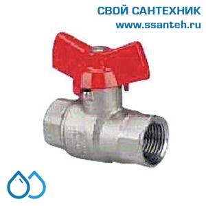 14520 HERZ 1210011 Кран шаровой ВР-ВР 1/2" ручка бабочка