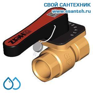 14534 HERZ 1211704 Кран двухходовой регулирующий равнопроцентный с рукояткой, РN 40, 1 1/4", Kvs 20 м3/час, 110°С, с рукояткой