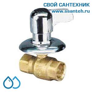 14642 HERZ 1220212 Кран шаровой для скрытой разводки 3/4" рычаг