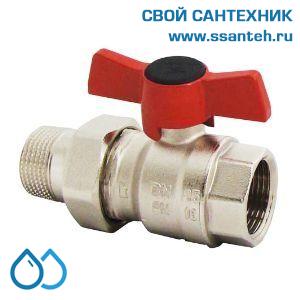 14694 HERZ, 1221112 Кран шаровой MODUL ВР-НР 3/4" ручка бабочка амер PN25 ник