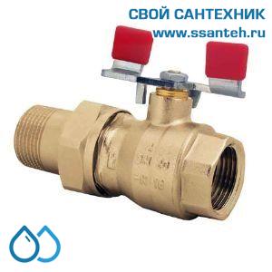 14726 HERZ, 1221634 Кран шаровой MODUL ВР-НР 1 1/4" ручка бабочка сталь амер PN25