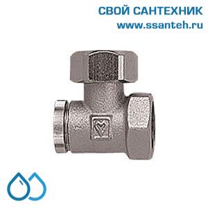 14835 HERZ 1306201 Клапан для отключения и слива радиатора, угловой, 1/2"ВР-3/4"(ЕК), PN 10, 90°C