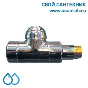 14875 HERZ, 1372544 Вентиль запорный "DE LUXE" проходной 1/2" белый