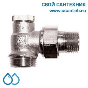 14884 HERZ 1374801 Клапан для отключения радиатора угловой, 1/2"-"ЕК", Kvs 2,6 м3/час, PN 10 бар, 110°C