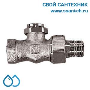 14899 HERZ 1392300 Клапан для отключения радиатора прямой, 3/8", Kvs 1,4 м3/час, PN 10 бар, 110°C, с гидравлической настройкой.