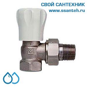 15334 HERZ 1552420 Клапан ручной радиаторный угловой, 3/8", Kvs 2,4 м3/час, PN 10 бар, 110°C, с точной предварительной настройкой.