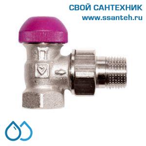 16108 HERZ 1752467 Клапан термостатический радиаторный угловой, 1/2", Kvs 0,019-0,39 м3/час, PN 10 бар, 120°C со ступенчатой преднастройкой 