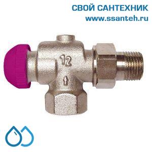 16109 HERZ 1752867 Клапан термостатический радиаторный осевой, 1/2", Kvs 0,019-0,39 м3/час, PN 10бар, 120°C с плавной преднастройкой