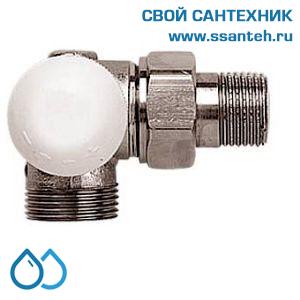 16236 HERZ 1774591 Клапан термостатический радиаторный трехосевой л., 1/2"-"ЕК", Kvs 1,1 м3/час, PN 10бар, 120°C