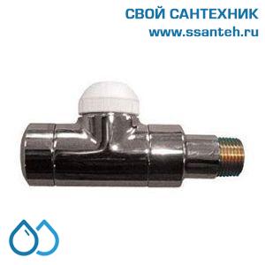 16338 HERZ, 1792349 Клапан термостат TS-90-DE LUXE проходной 1/2" черный мат