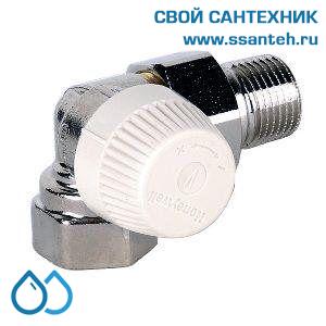 17963 Honeywell V2000LVS10 Клапан термостатический радиаторный трехосевой левый, 3/8", Kvs 0.51, Ру 10, 130 С, dPmax=1бар, с предварительной настройкой