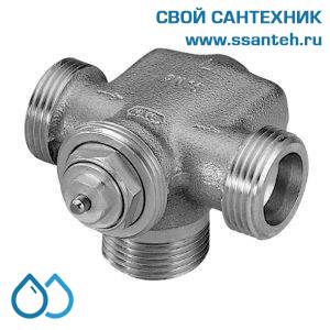 18007 Honeywell V2076R0015 Клапан термостатический радиаторный трехходовой трехосевой правый, 1/2", с предварительной настройкой