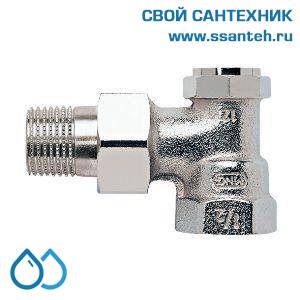 18025 Honeywell, V2410E0010 Клапан запорно-измерительный радиаторный угловой, 3/8", Kvs 0.2/1.0, Ру 10, 130С, с подключением расходомера