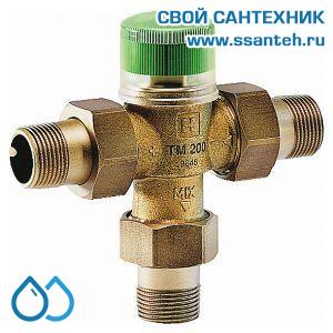 18161  Honeywell TM200-3/4A Термостатический клапан с защитой от ошпаривания, 3/4", 30 - 60С, 27 л/мин