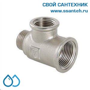18937 Тройник с переходом на наружную резьбу, 1/2" - 3/4" - 3/4" вн.-вн.-нар.