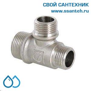 18990 Тройник переходной с наружной резьбой 3/4" х 3/4" х 1/2" НР-НР-НР