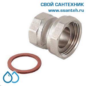 19701 Полусгон с накидной гайкой 1" х 3/4" ВР, с плоским уплотнительным кольцом