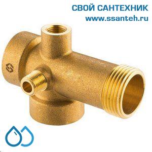 19824 Пятиходовик для насоса 1" х 1" х 1" х 1/4" х 1/4" х 92 мм